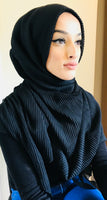 Hafsah Crinkle Hijab Black
