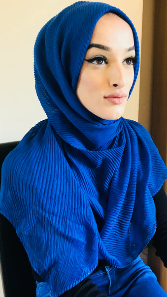 Hafsah Crinkle Hijab Blue