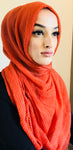 Hafsah Crinkle Hijab Burnt Orange