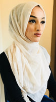 Hafsah Crinkle Hijab Cream