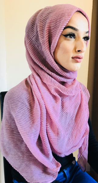 Hafsah Crinkle Hijab Dusky Pink