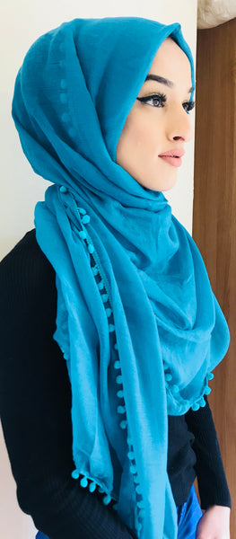 Iqra Pom Pom Hijab Green