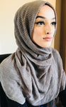 Hafsah Crinkle Hijab Khaki