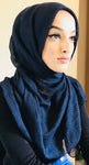 Hafsah Crinkle Hijab Navy