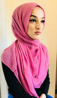 Hafsah Crinkle Hijab Pink
